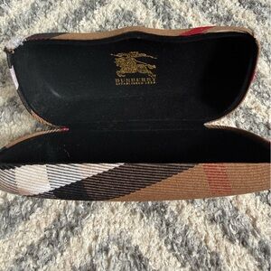 Burberry Checkered Eyewear Case in Brown and Black
